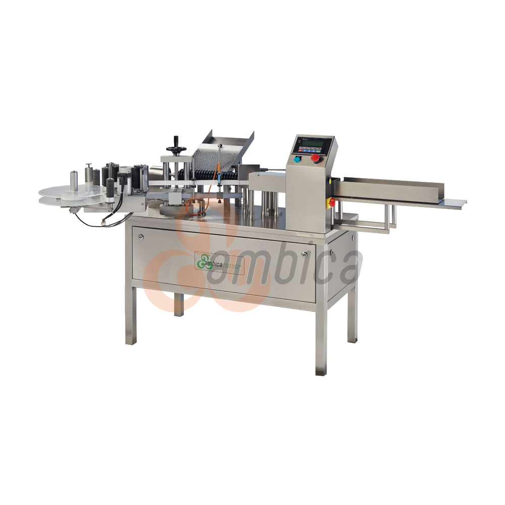 Automatic High Speed Vertical Ampoule Self Adhesive (Sticker) Labelling Machines. Models: AHL-150ASA and AHL-300ASA